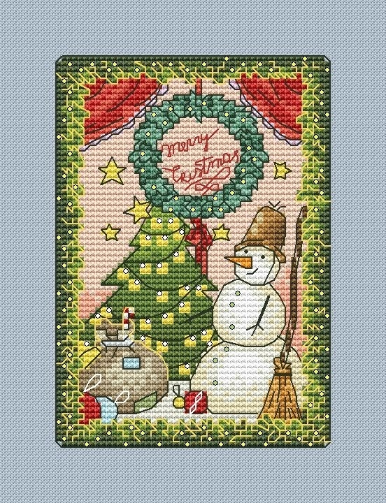 Christmas Card 19 Cross Stitch Pattern, code AO-551 Alisa Okneas | Buy ...