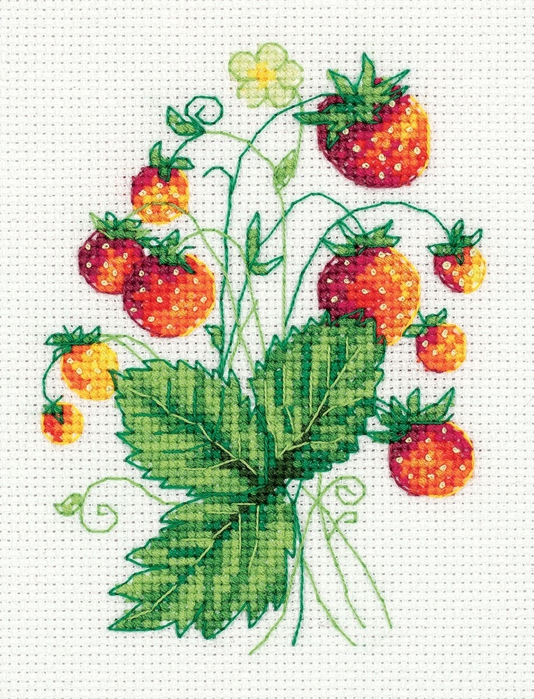 RIOLIS Garden Strawberry Bead Embroidery Kit