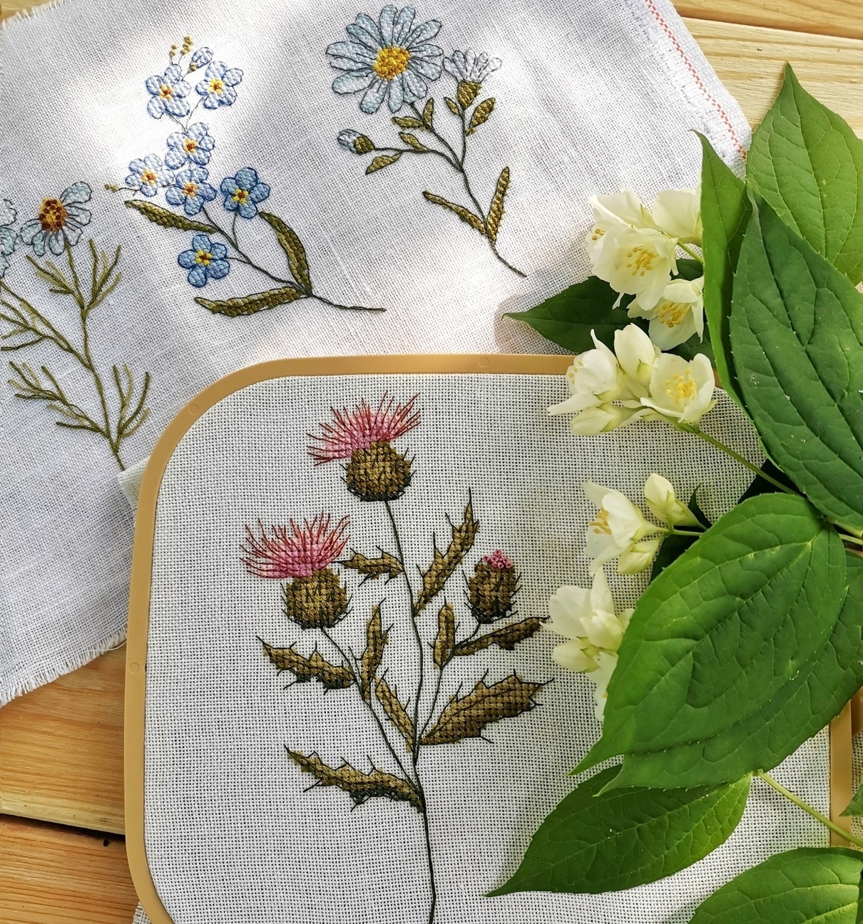 Denik Cross Stitch Flowers Embroidered Journal – BrandsWalk