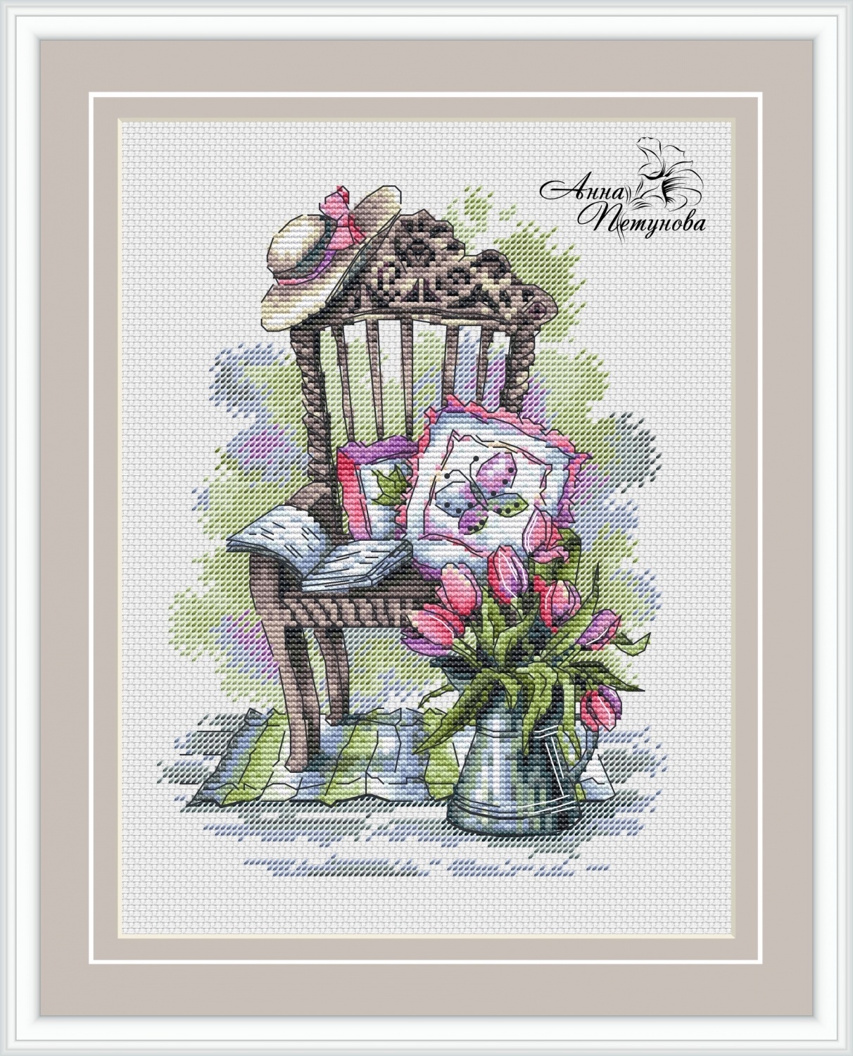 In the City of Autumn Cross Stitch Pattern, code AP-199 Anna Petunova