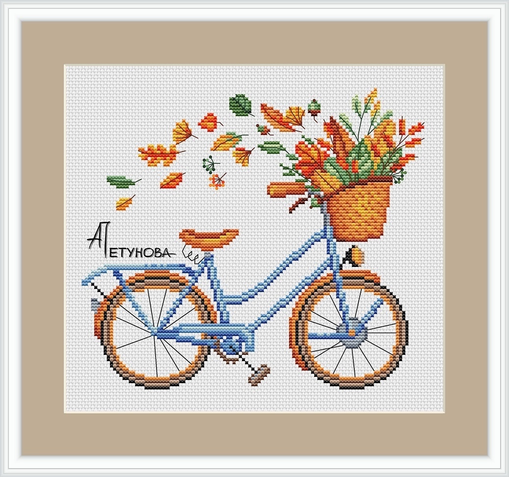 In the City of Autumn Cross Stitch Pattern, code AP-199 Anna Petunova