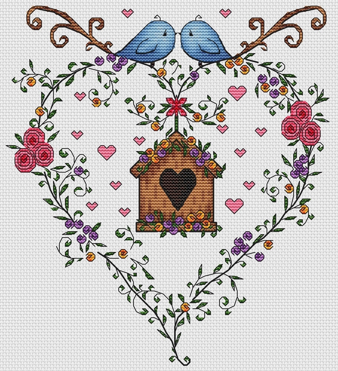 3 Patterns with Flowers and Hearts Graphic by korenevych.nataliia ·  Creative Fabrica