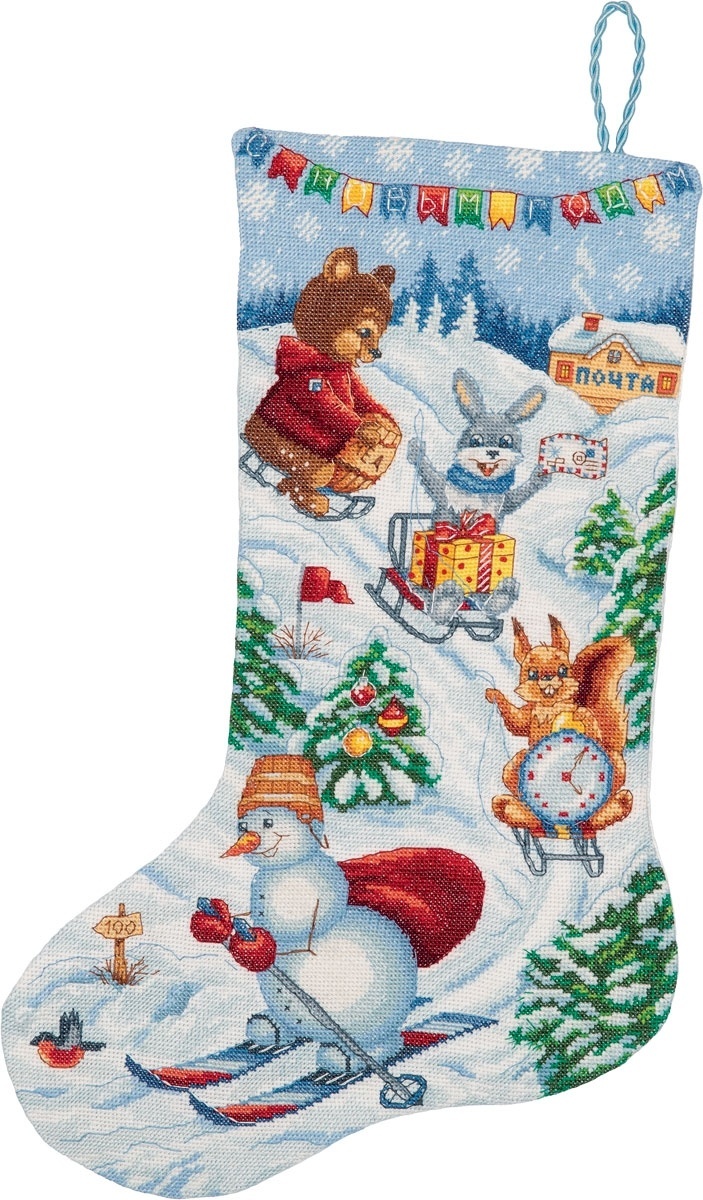 Winter Fun Stocking Cross Stitch Kit , code PR-7253 Panna