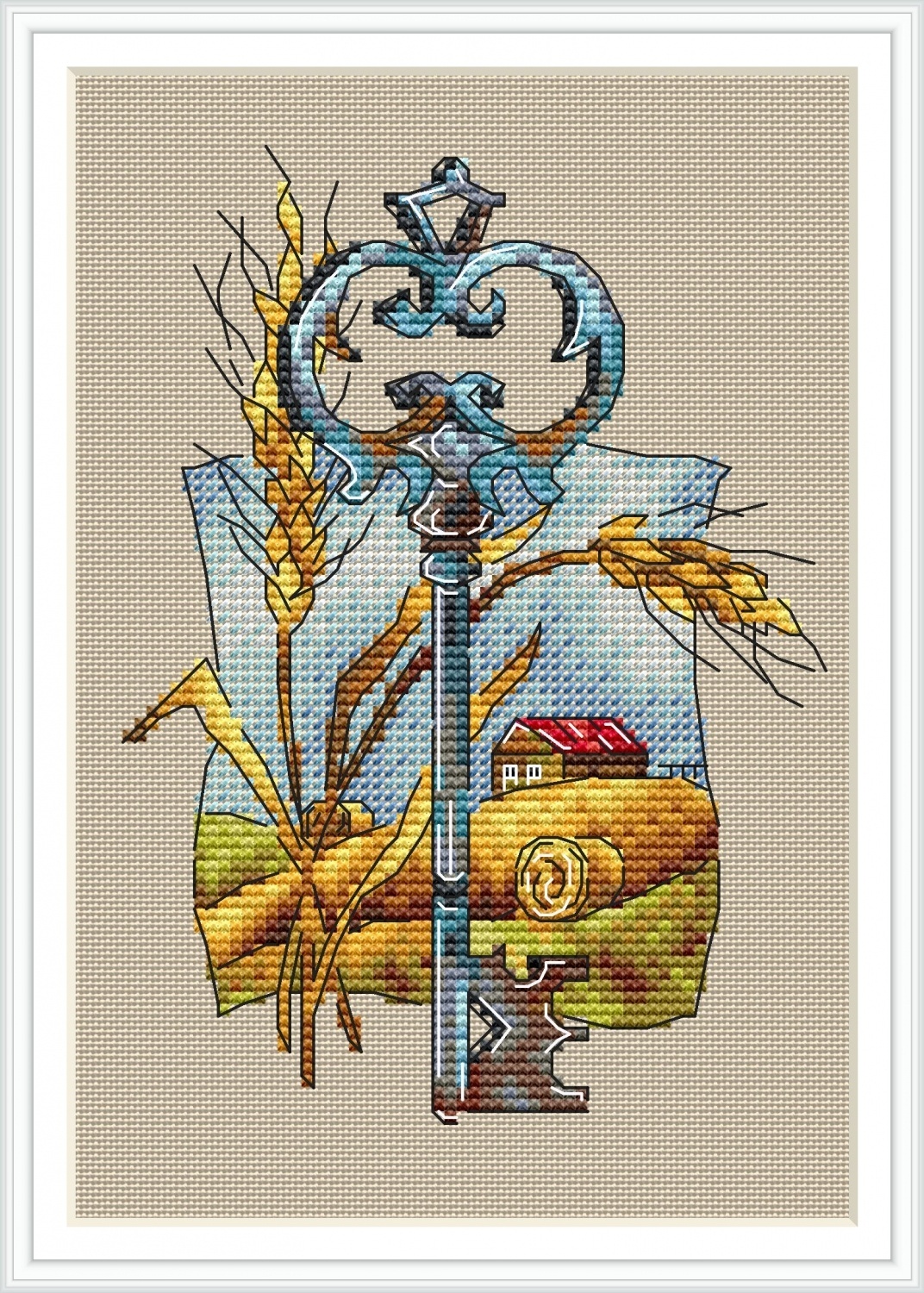 In the City of Autumn Cross Stitch Pattern, code AP-199 Anna Petunova