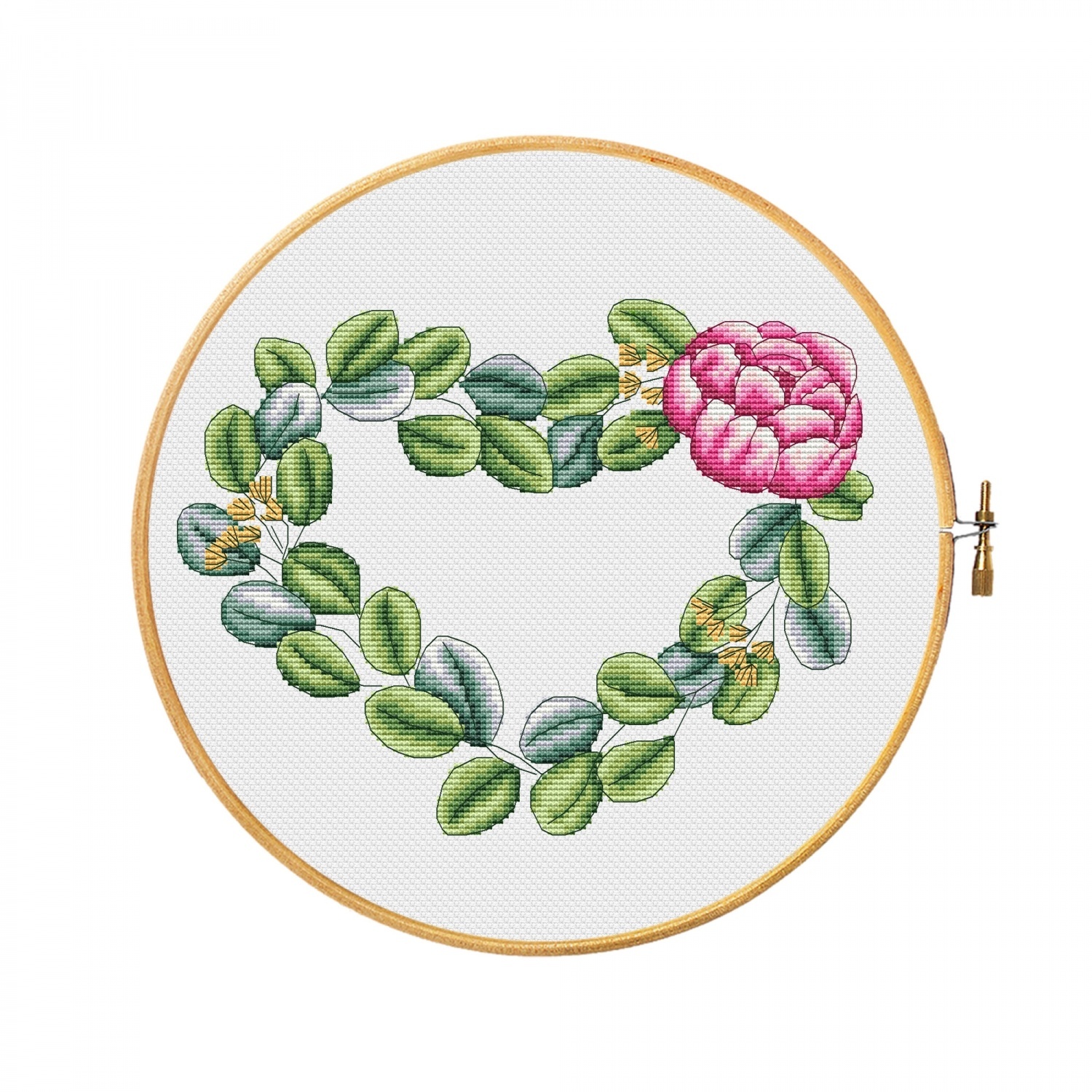 Floral Wreath Cross-Stitch Patterns