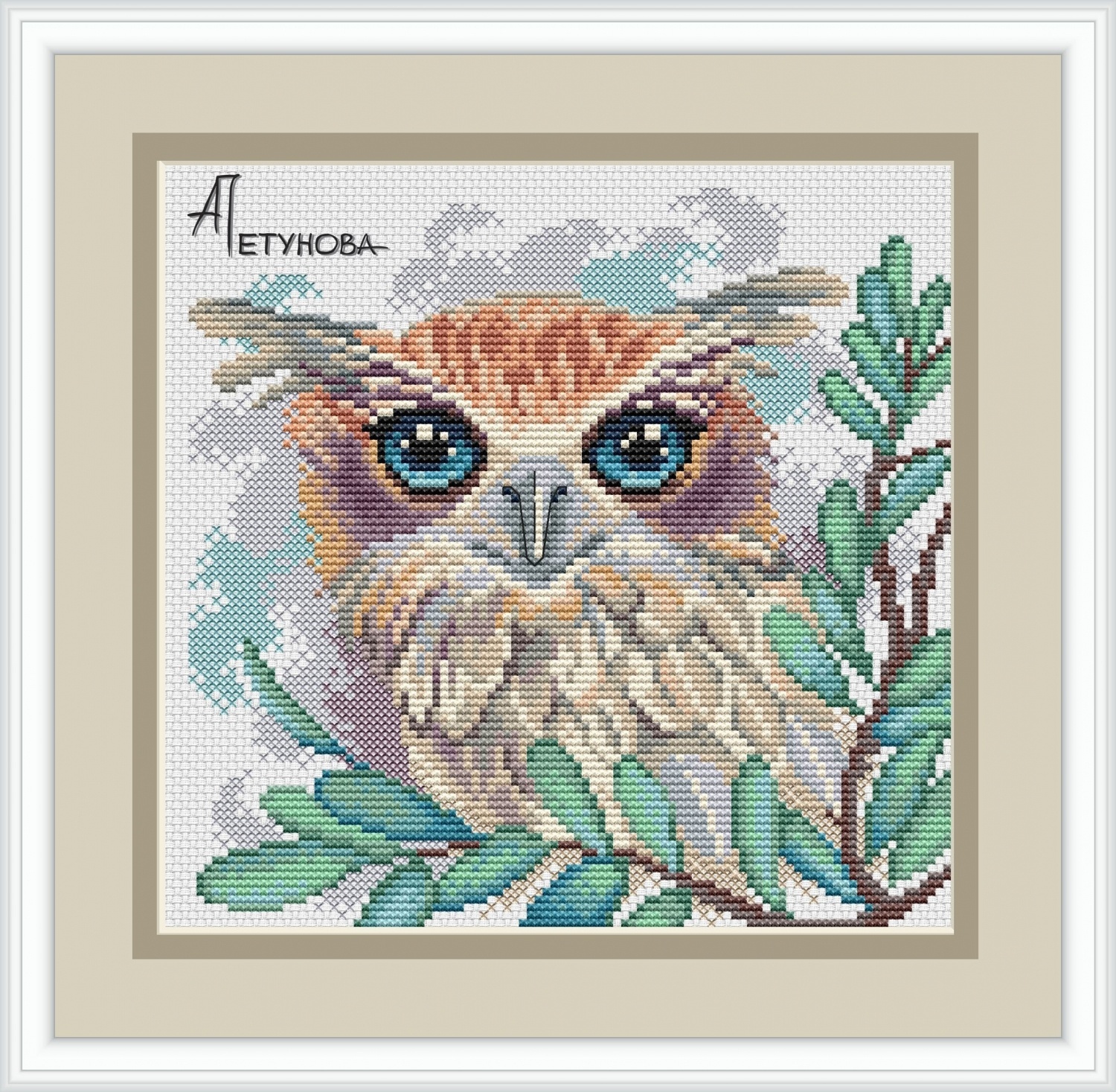 In the City of Autumn Cross Stitch Pattern, code AP-199 Anna Petunova