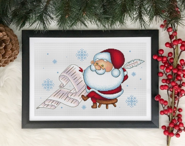 Funny Santa 3 Cross Stitch Pattern, Code Kpx-134 Kspatternsxstitch 