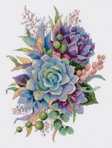 Succulents Cross Stitch Kit, code C-7145 Panna | Buy online on Mybobbin.com