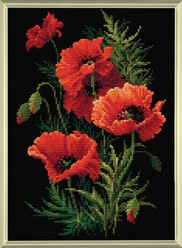 Poppies Diamond Painting Kit, code AM0007 RIOLIS | Buy online on ...