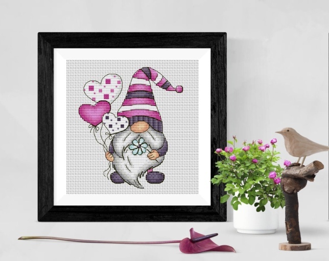 Holiday Gnome Cross Stitch Pattern, Code Kpx-143 Kspatternsxstitch 