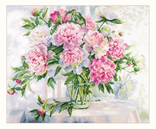 Peonies by the Window Cross Stitch Kit, code 2-51 Alisa | Buy online on ...