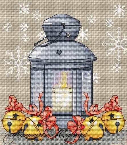 New Year's Lantern Cross Stitch Pattern, code NM-066 Nadezhda ...