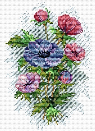 Autumn Flowers Cross Stitch Kit, code M-122 MP Studia | Buy online on ...