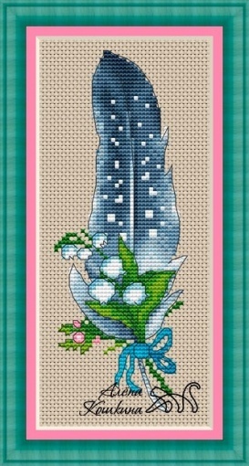 Feather 2 Cross Stitch Pattern, code AK-060 Alena Koshkina | Buy online ...