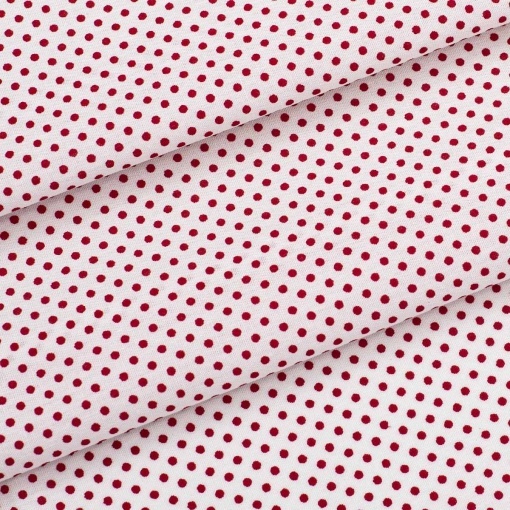 White and Red Small Polka Dots Patchwork Fabric, code 25741 | Buy ...