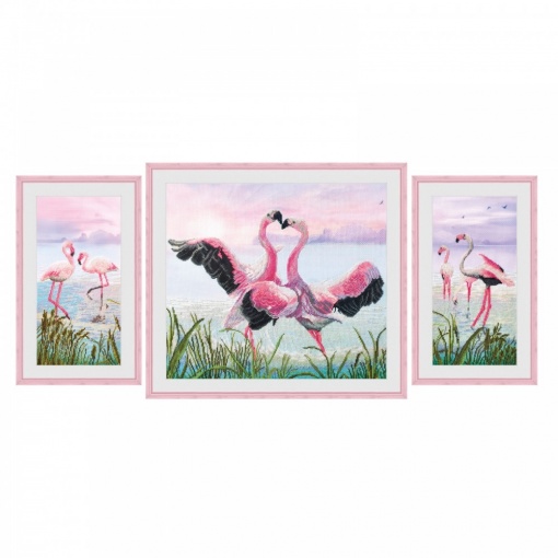 Flamingo Dance Cross Stitch Kit, code SR6550 Nova Sloboda | Buy online ...