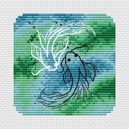 Fish Cross Stitch Pattern, code TL-054 Tatyana Ledentsova | Buy online ...