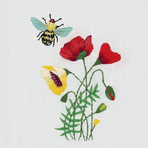 Small Bunch of Wild Flowers Embroidery Kit, code JK-2181 Panna | Buy ...