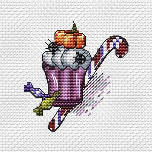 Bright-Bright Cupcake Cross Stitch Pattern, code FS-286 Fun Sheep | Buy ...