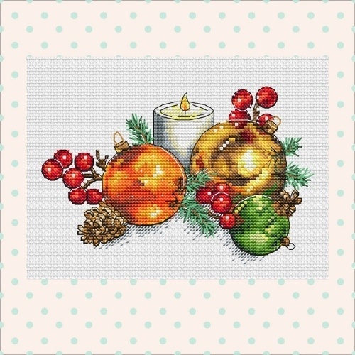 Snowman with Christmas Tree Topper Cross Stitch Pattern, code AL-212  Antonina Lebedeva