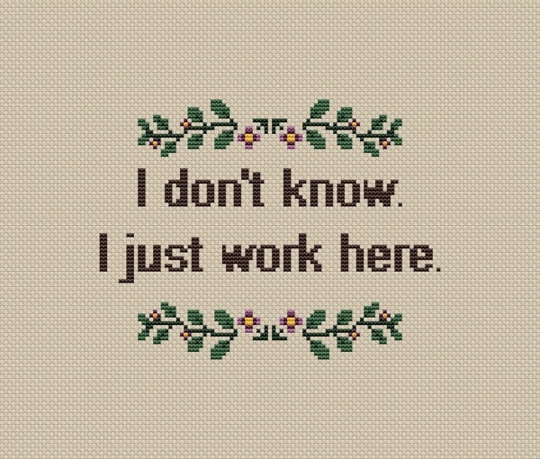 I Don't Know I Just Cross Stitch Pattern, code ILCS-026 I Like Cross ...