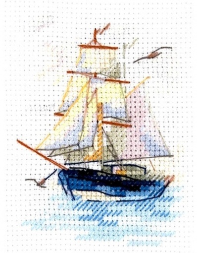 Sailing Ship Cross Stitch Kit, code 0-222 Alisa | Buy online on ...