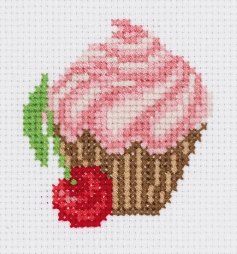 Cupcake Cross Stitch Kit, code 8-412 Klart | Buy online on Mybobbin.com