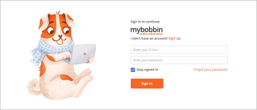 Sign in or Join on Mybobbin